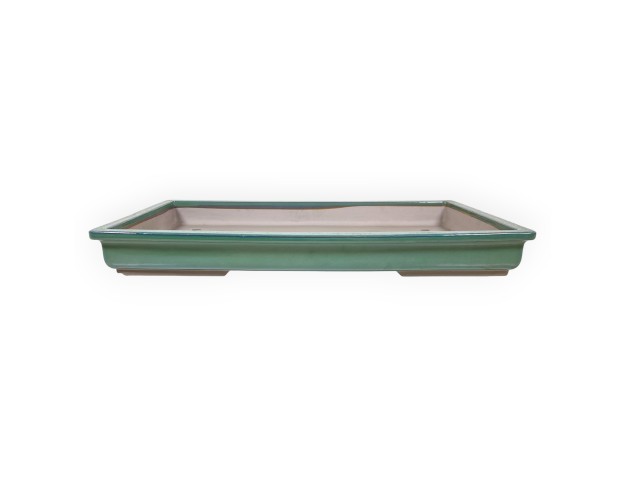 Pot rectangulaire en grès émaillé pour bonsaïs japonais - 61,5 cm