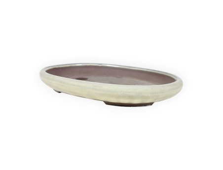 Maceta oval gres esmaltado para Bonsái japonés - 19,5 cm