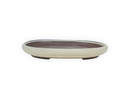 Ovaal geglazuurde steengoed Japanse Bonsai pot - 26,5 cm
