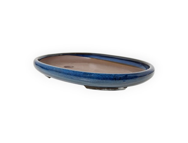 Ovaal geglazuurde steengoed Japanse Bonsai pot - 22,5 cm 2