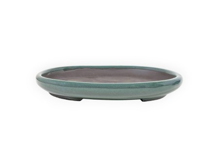 Maceta oval gres esmaltado para Bonsái japonés - 19,5 cm