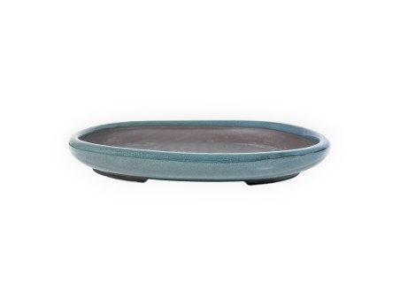 Oval glazed stoneware Japanese Bonsai pot - 22,5 cm