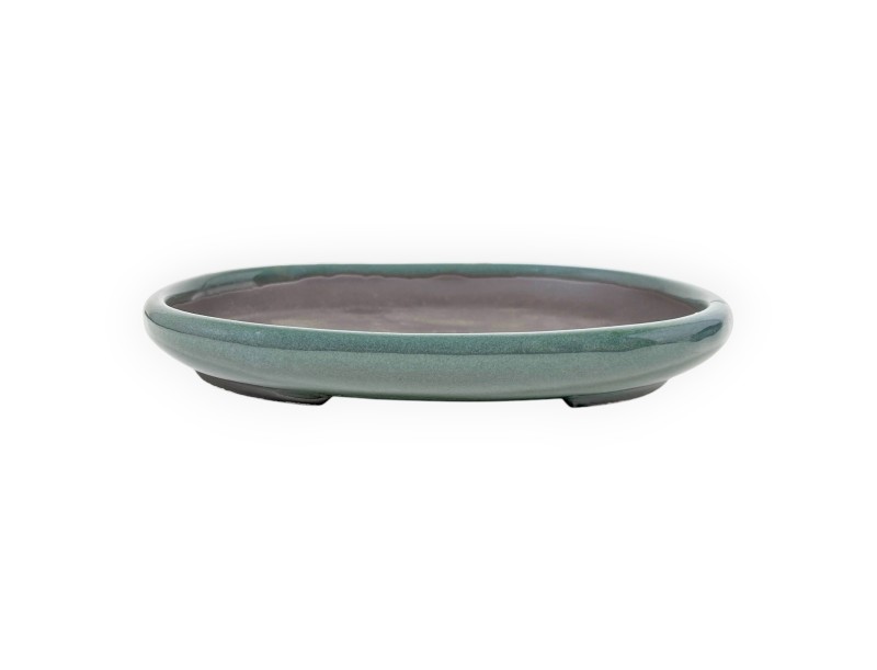 Ovaal geglazuurde steengoed Japanse Bonsai pot - 26,5 cm