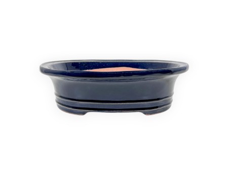 Pot ovale en grès émaillé pour bonsaïs chinois - 31 cm