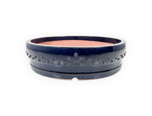 Rond geglazuurde steengoed Chinese Bonsai pot - 37,5 cm 2