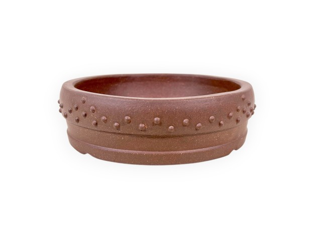Maceta redondo de gres no esmaltado para Bonsái chinese - 15,5 cm