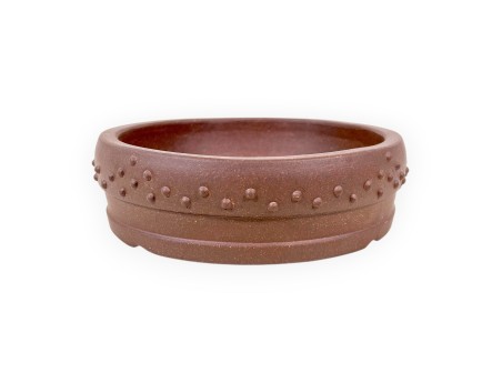 Maceta redondo de gres no esmaltado para Bonsái chinese - 15,5 cm