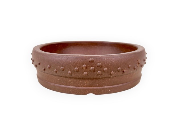 Maceta redondo de gres no esmaltado para Bonsái chinese - 15,5 cm 2