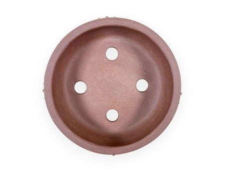 Round unglazed stoneware Chinese Bonsai pot - 15,5 cm