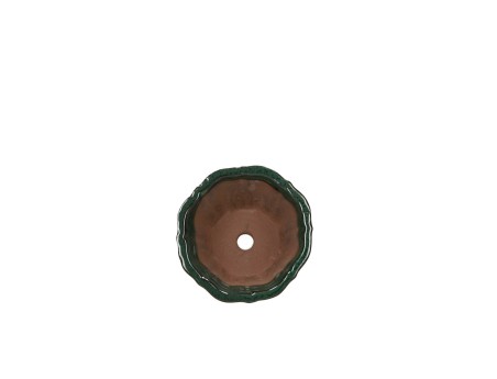 Vaso Bonsai Cinese Tondo in Grès Smaltato - 13 cm