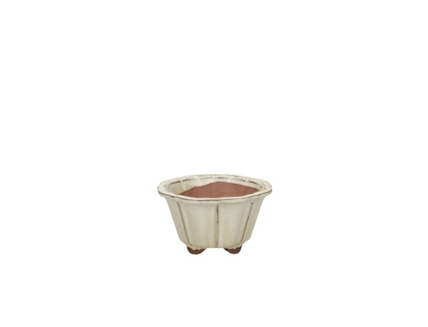 Pot rond en grès émaillé pour bonsaïs chinois - 13 cm