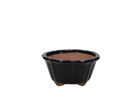 Vaso Bonsai Cinese Tondo in Grès Smaltato - 18 cm