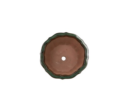 Maceta redondo de gres esmaltado para Bonsái chinese - 18 cm