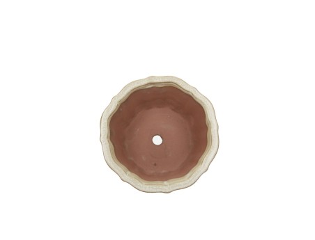 Round glazed stoneware Chinese Bonsai pot - 18 cm