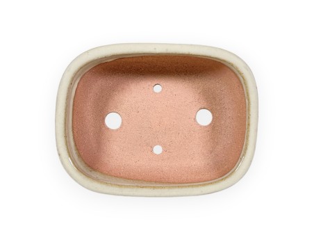 Pot rectangulaire en grès émaillé pour bonsaïs chinois - 16 cm