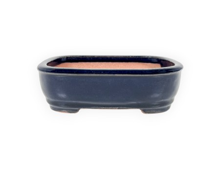 Pot rectangulaire en grès émaillé pour bonsaïs chinois - 16 cm