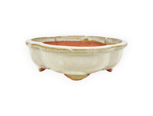 Cloud glazed stoneware Chinese Bonsai pot - 16 cm