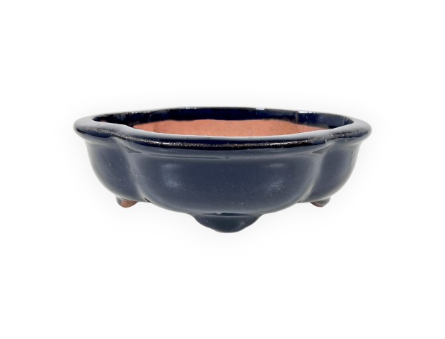 Chinesischer Bonsai Topf aus glasiertem Steingut, wolke - 16 cm