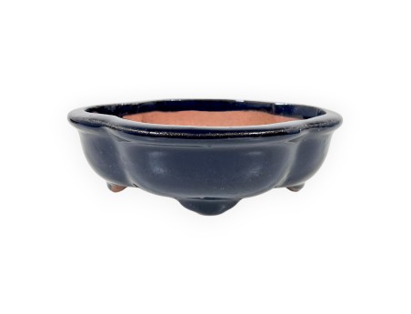 Wolk geglazuurde steengoed Chinese Bonsai pot - 16 cm
