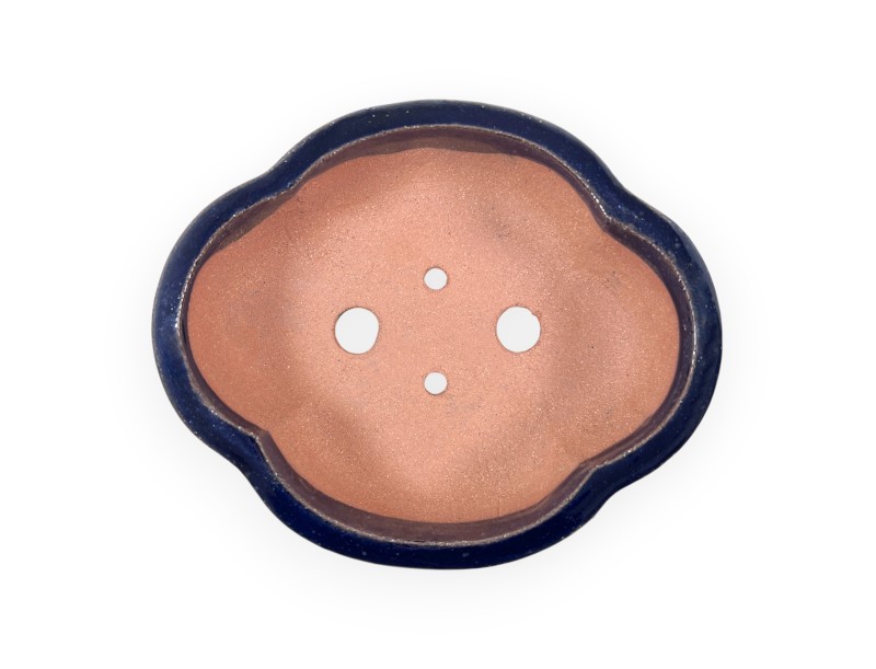 Cloud glazed stoneware Chinese Bonsai pot - 16 cm