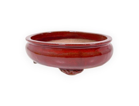 Pot ovale en grès émaillé pour bonsaïs chinois - 15,5 cm