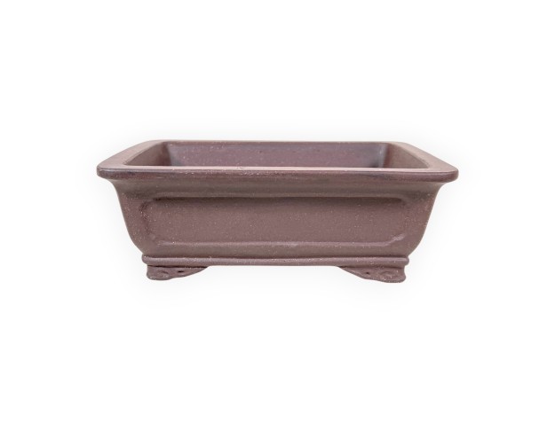 Rectangular unglazed stoneware Chinese Bonsai pot - 16,5 cm