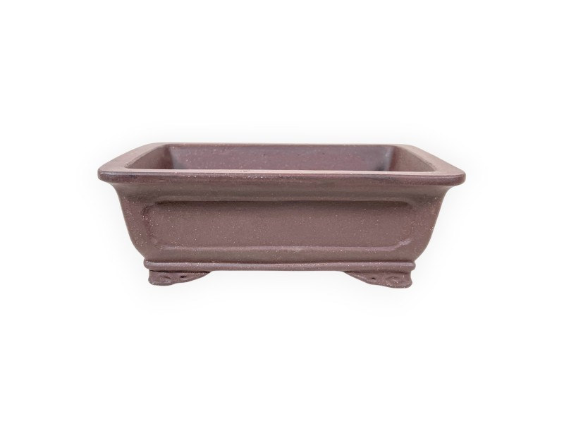 Maceta rectangular de gres no esmaltado para Bonsái chinese - 16,5 cm