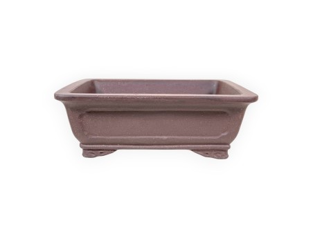 Chinesischer Bonsai Topf aus unglasierter Steingut, rechteckig - 16,5 cm
