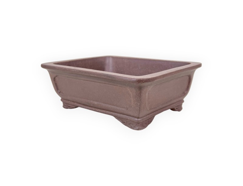 Maceta rectangular de gres no esmaltado para Bonsái chinese - 16,5 cm