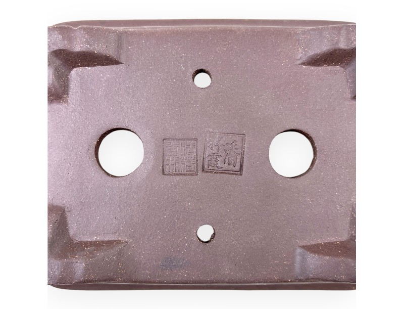 Maceta rectangular de gres no esmaltado para Bonsái chinese - 16,5 cm