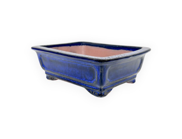 Vaso Bonsai Cinese Rettangolare in Grès Smaltato - 16 cm 2