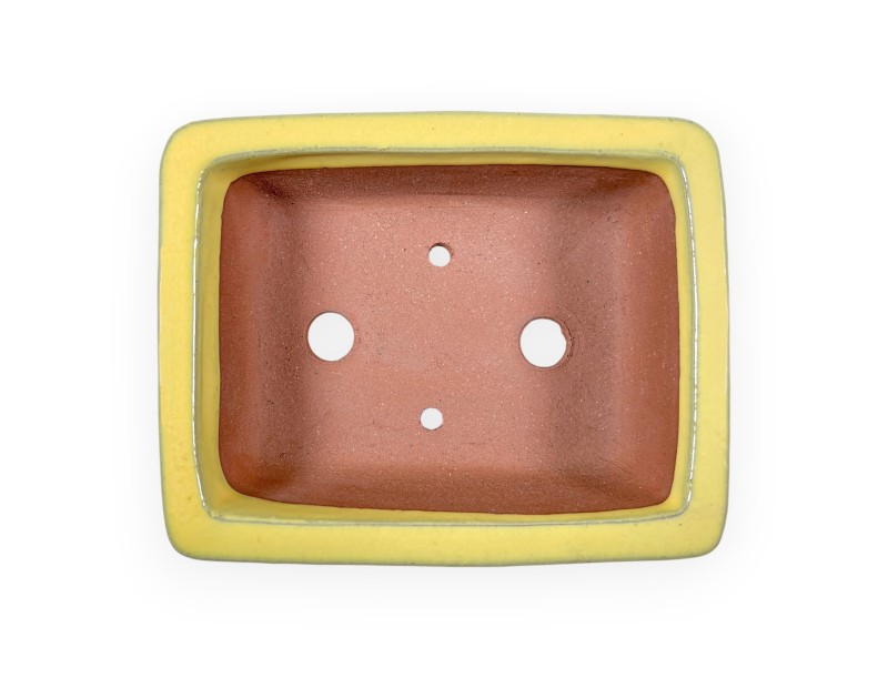 Rectangular glazed stoneware Chinese Bonsai pot - 16 cm