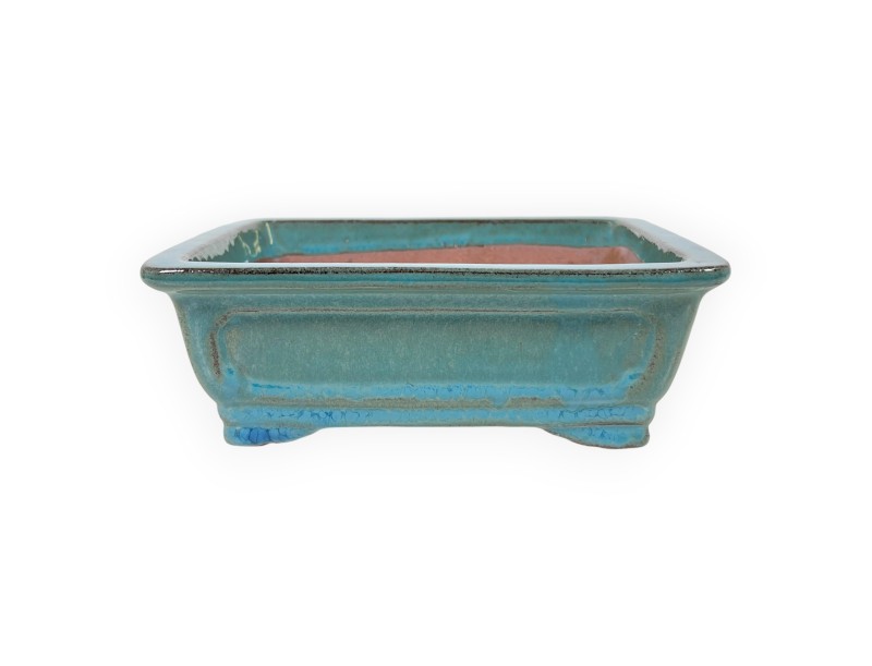 Maceta rectangular de gres esmaltado para Bonsái chinese - 16 cm