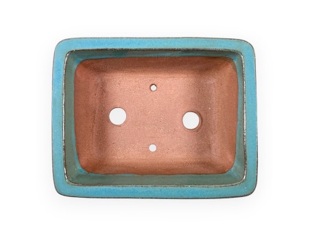 Rectangular glazed stoneware Chinese Bonsai pot - 16 cm