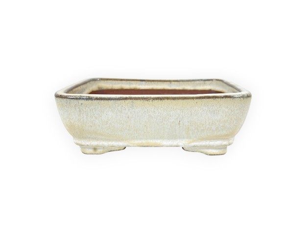 Vaso Bonsai Cinese Rettangolare in Grès Smaltato - 16 cm