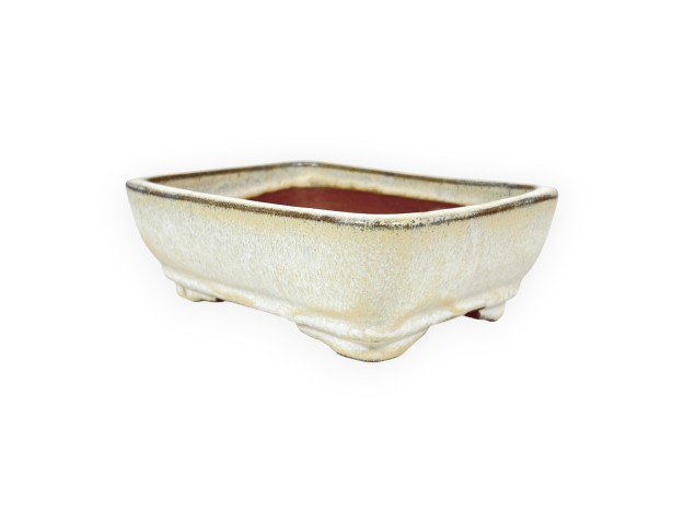 Pot rectangulaire en grès émaillé pour bonsaïs chinois - 16 cm 2