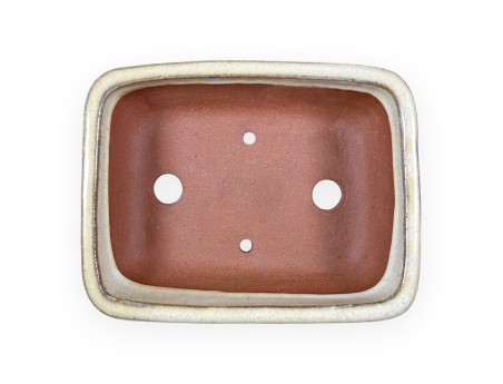 Rectangular glazed stoneware Chinese Bonsai pot - 16 cm
