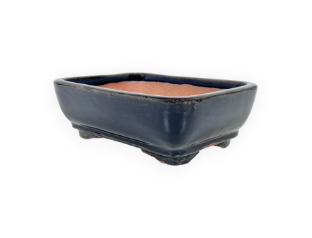Rectangular glazed stoneware Chinese Bonsai pot - 16 cm
