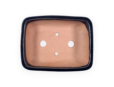 Pot rectangulaire en grès émaillé pour bonsaïs chinois - 16 cm