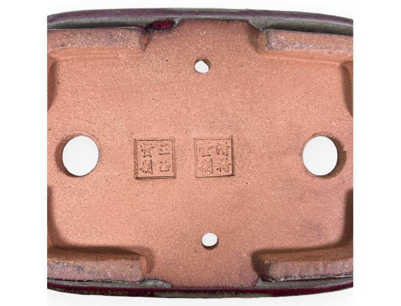 Maceta rectangular de gres esmaltado para Bonsái chinese - 15,5 cm