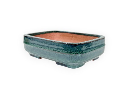 Rectangular glazed stoneware Chinese Bonsai pot - 15,5 cm