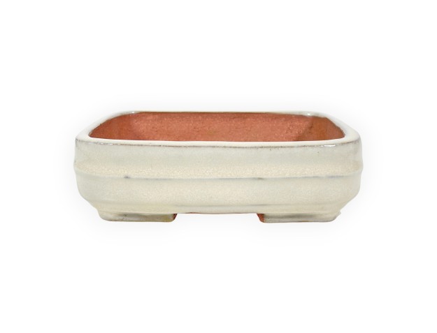 Rectangular glazed stoneware Chinese Bonsai pot - 15,5 cm