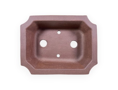 Maceta rectangular de gres no esmaltado para Bonsái chinese - 16 cm