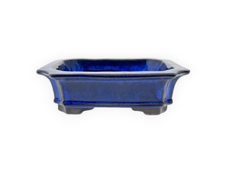 Rechthoekig geglazuurd steengoed Chinese Bonsai pot - 16 cm