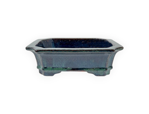 Maceta rectangular de gres esmaltado para Bonsái chinese - 16 cm