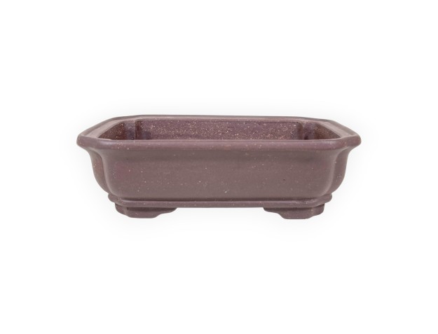 Rectangular unglazed stoneware Chinese Bonsai pot - 16 cm