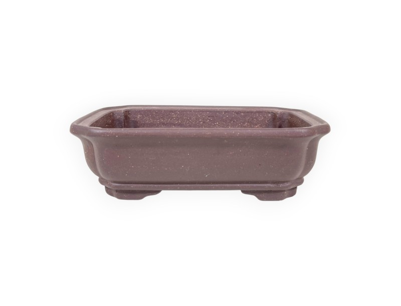 Maceta rectangular de gres no esmaltado para Bonsái chinese - 16 cm