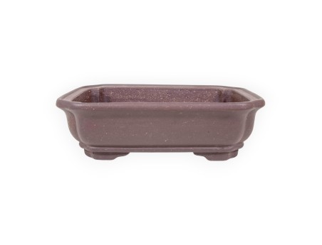 Vaso Bonsai Cinese Rettangolare in Grès Non Smaltato - 16 cm