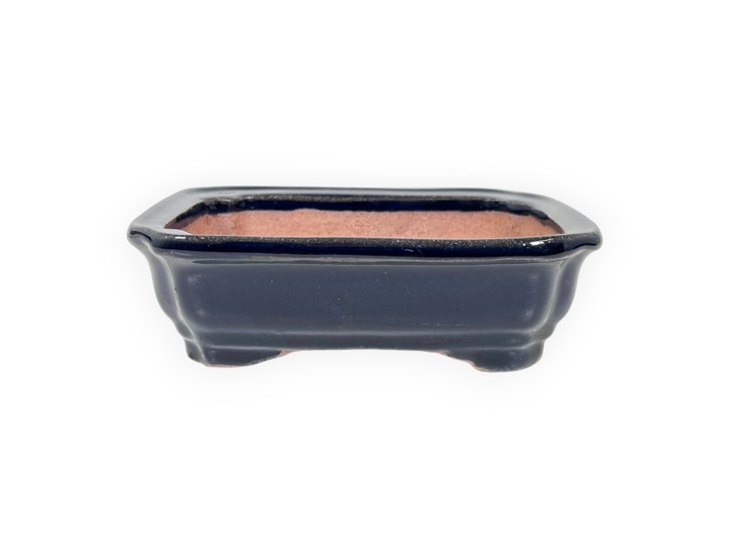 Rechthoekig geglazuurd steengoed Chinese Bonsai pot - 16 cm