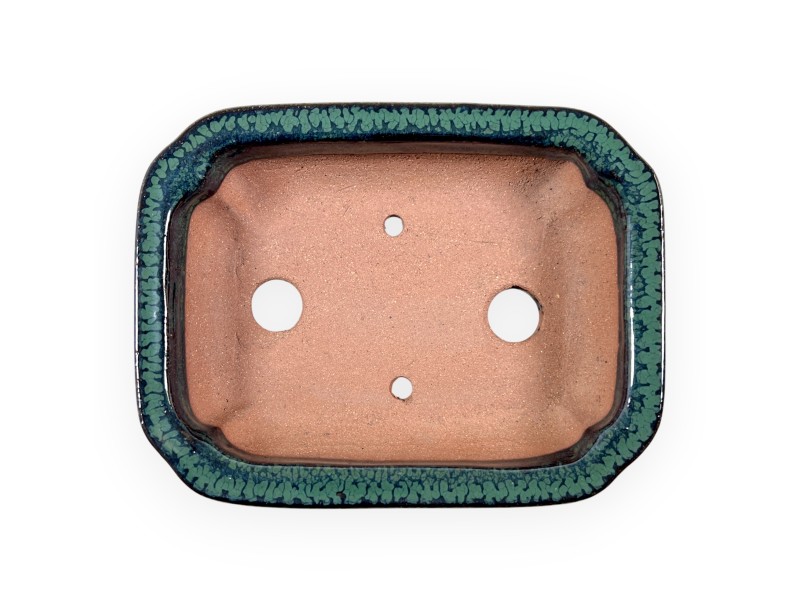 Maceta rectangular de gres esmaltado para Bonsái chinese - 16 cm